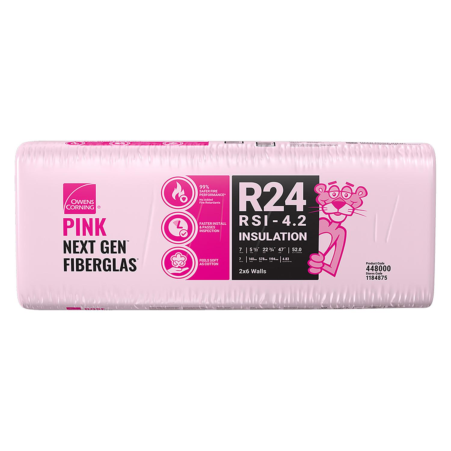 Owens Corning Insulation WS R24 47"x22-3/4"x5-1/2"-52 Sqft