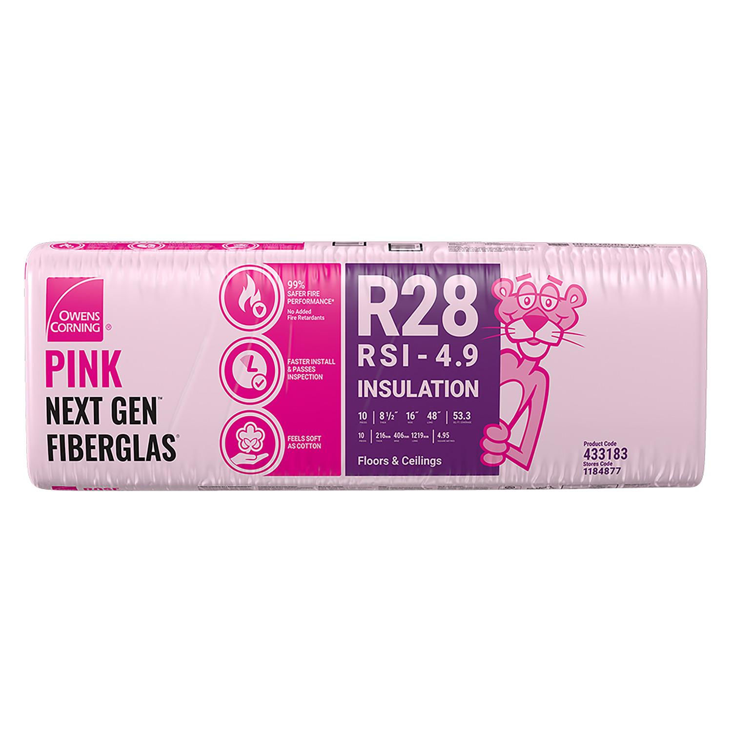 L'isolant ROSE NEXT GENMC FIBERGLASMD de Owens CorningMD est