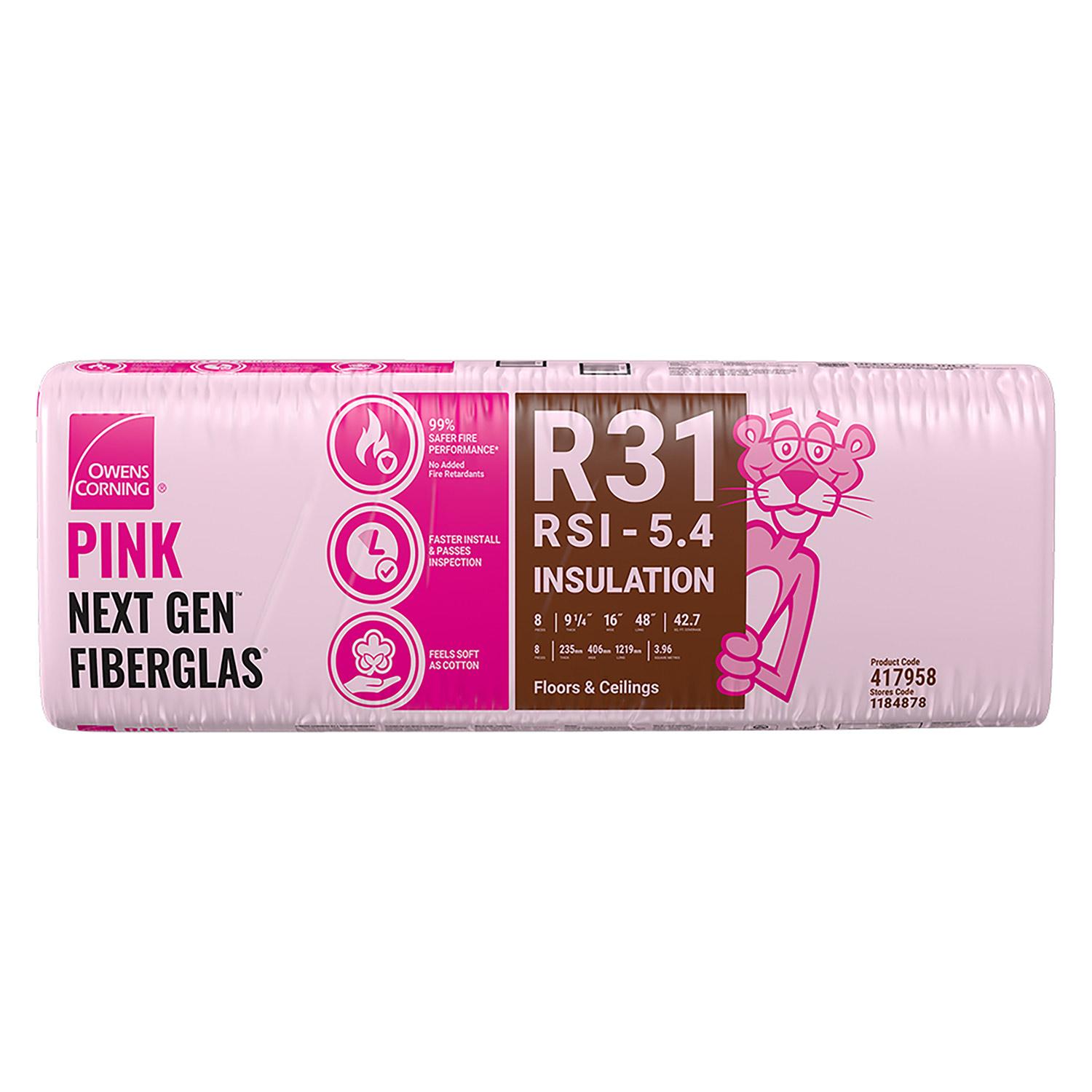 L'isolant ROSE NEXT GENMC FIBERGLASMD de Owens CorningMD est