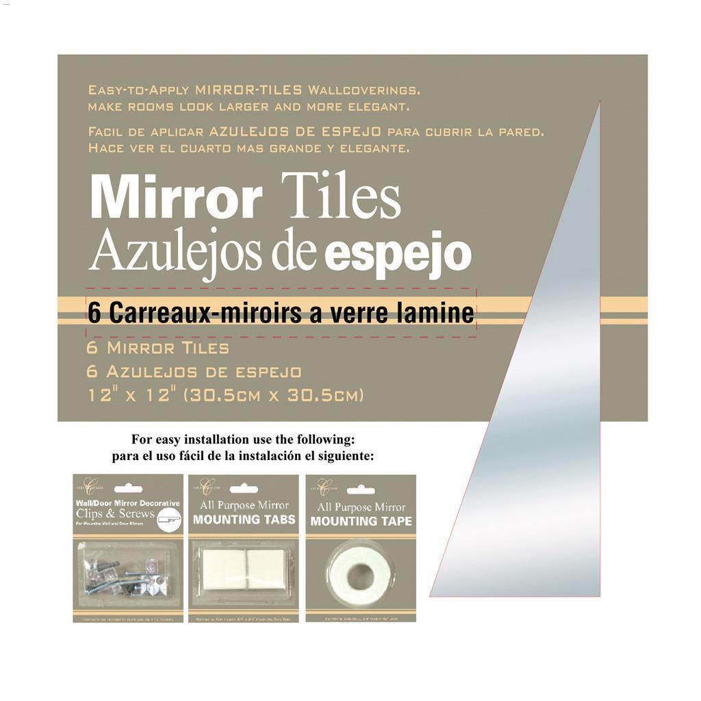 Tuiles déco en miroir12"