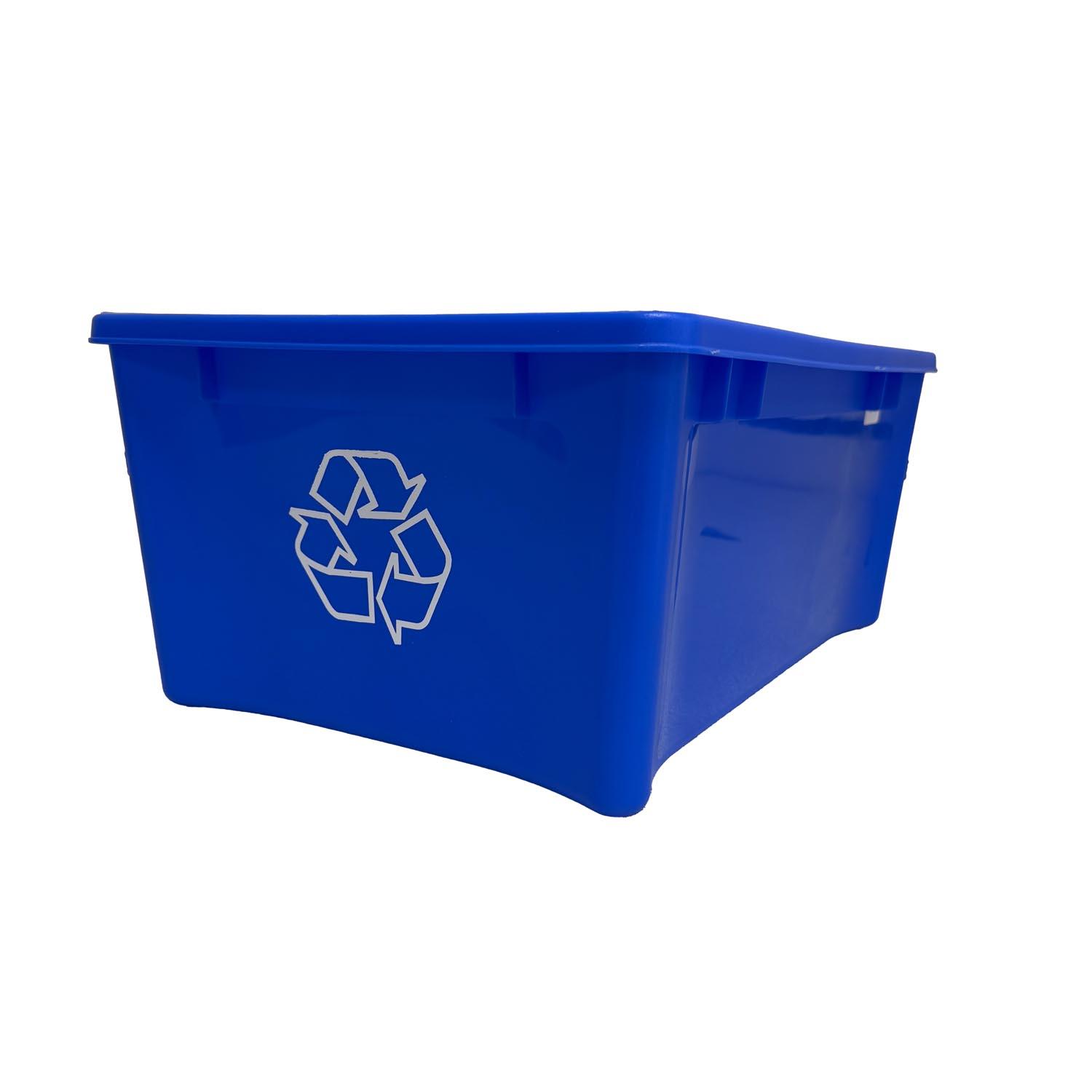 Bac de recyclable sous le bureau