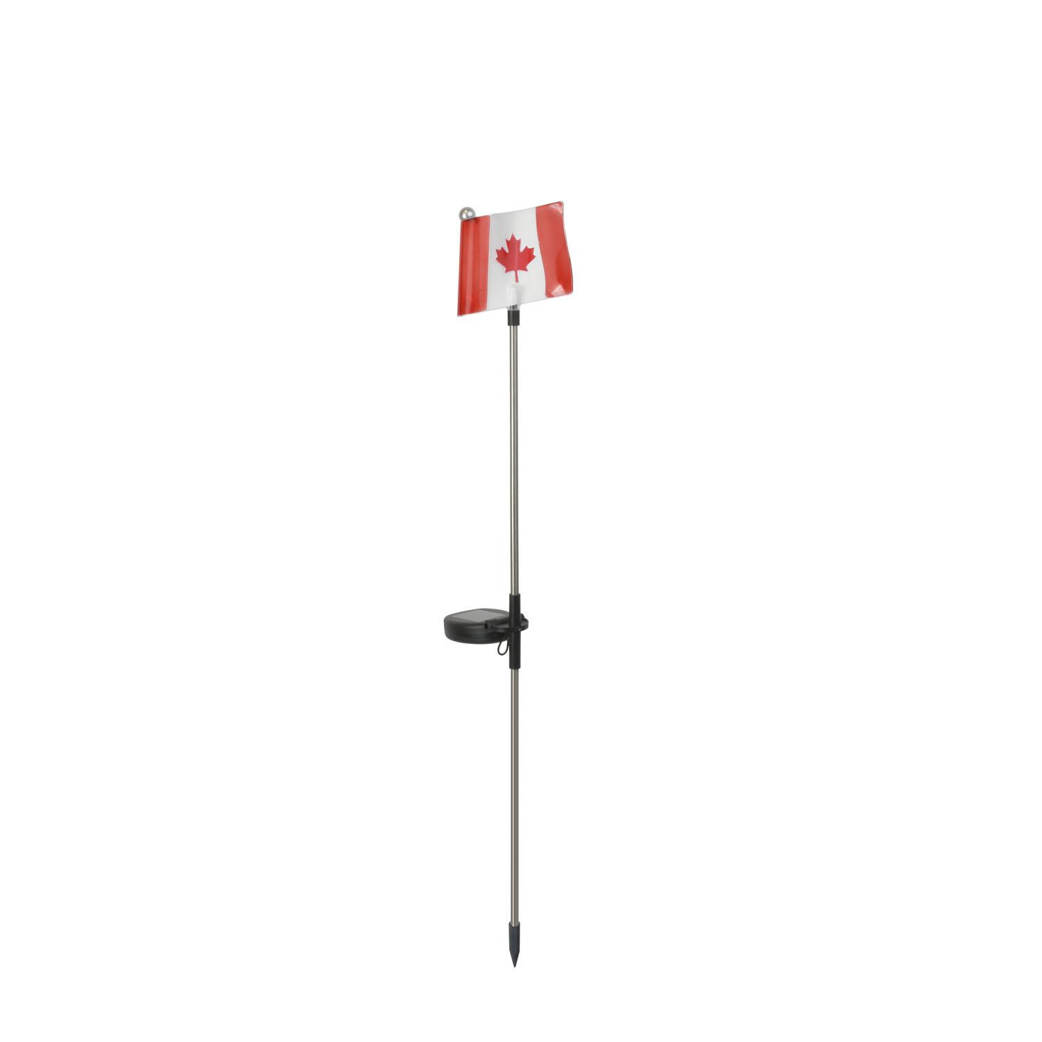 Lumière drapeau canadien solaire