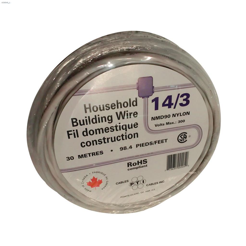 14/3 NMD90 30M Electrical Wire-White