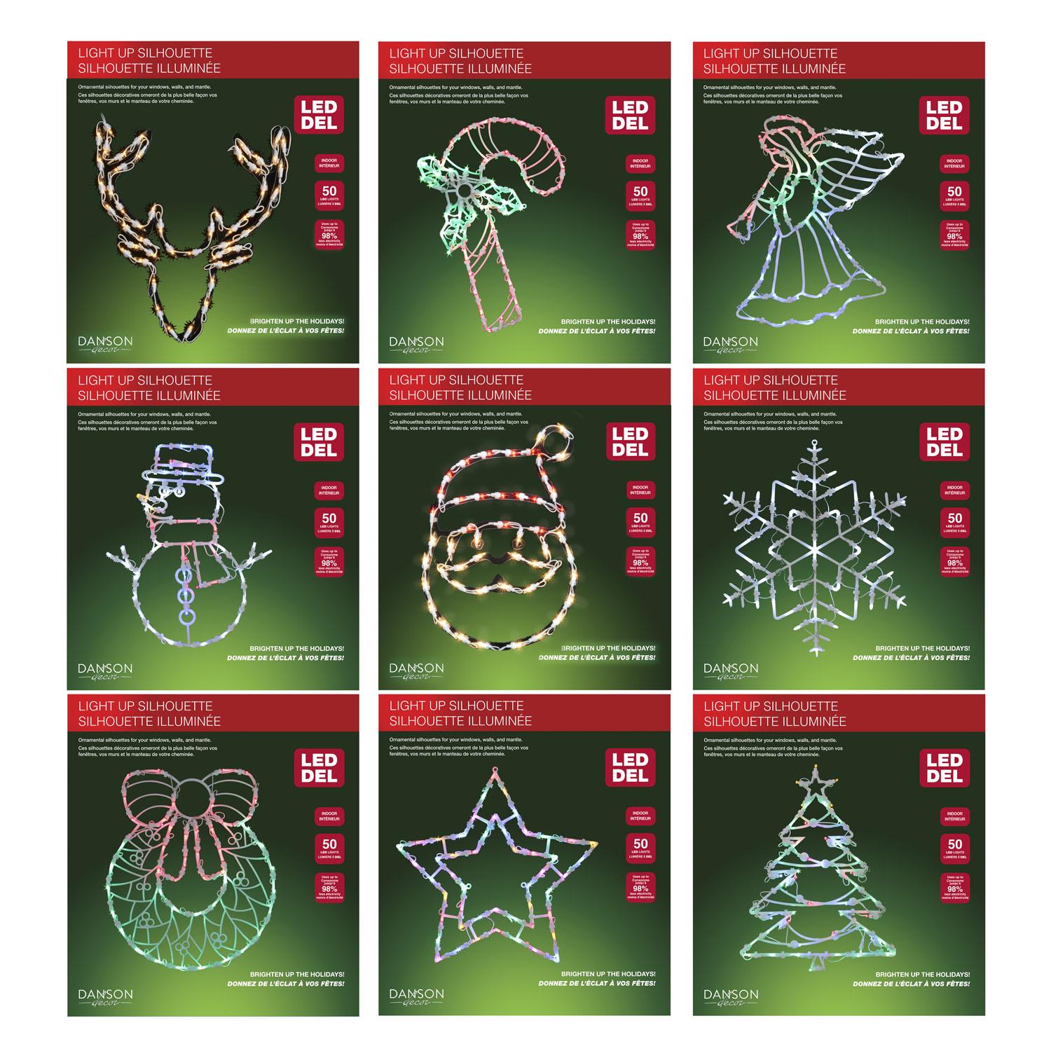 Indoor Christmas Silhouettes LED with 50 Lights