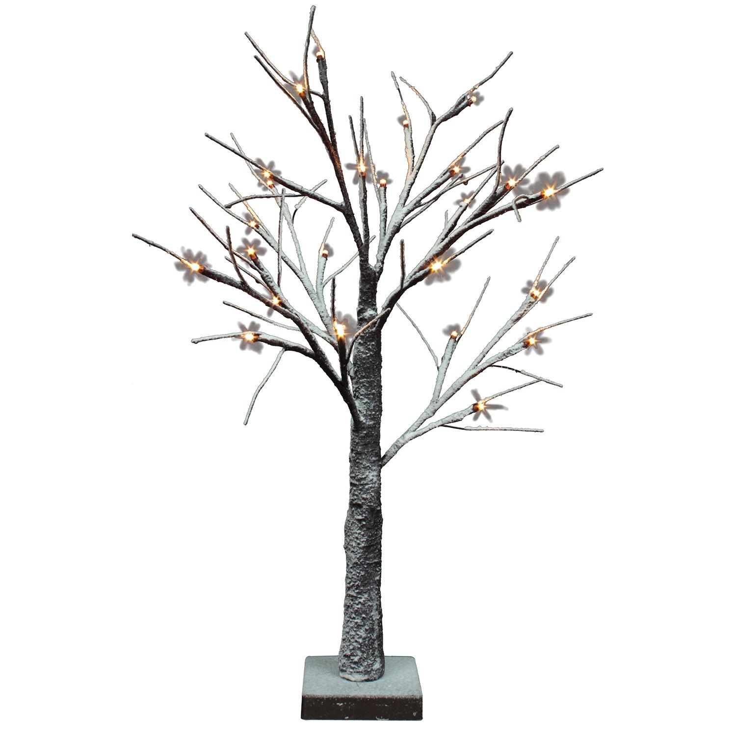 Arbre enneigé DEL de table