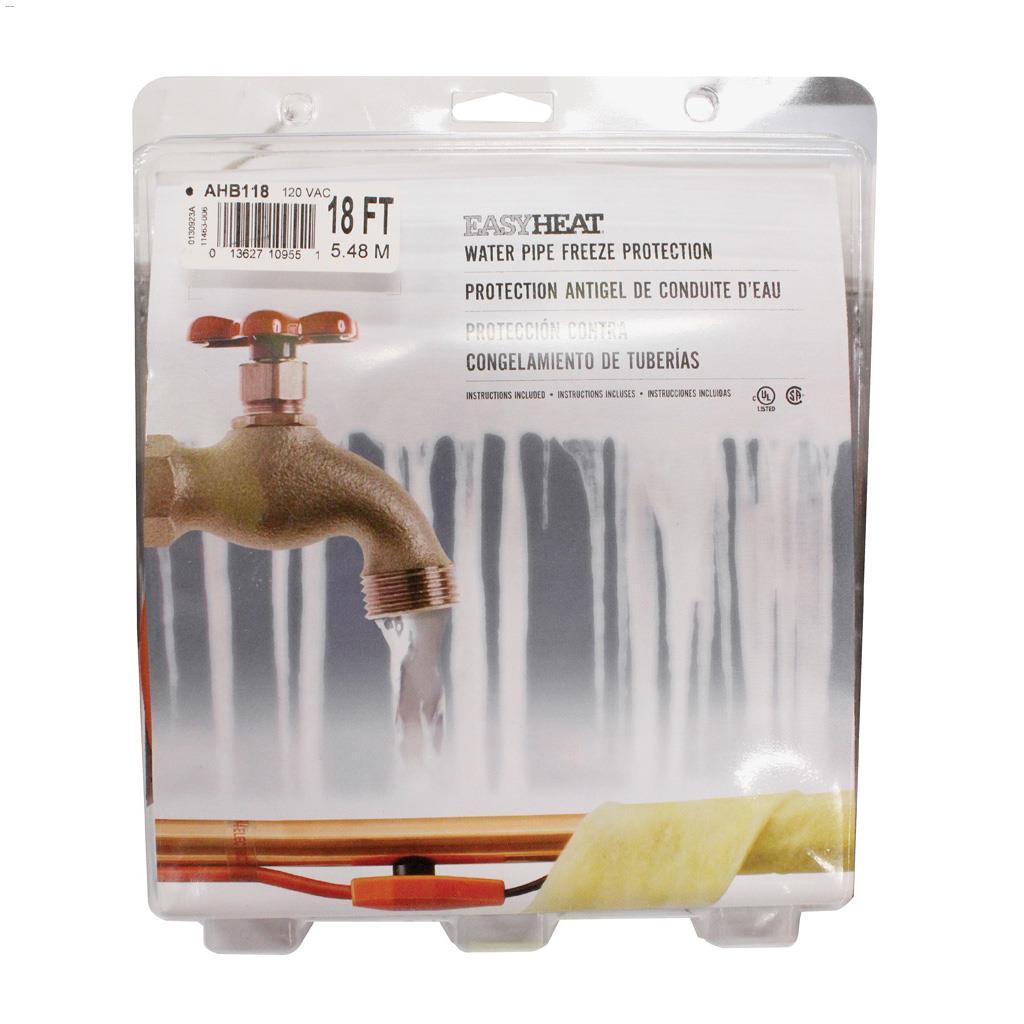 EasyHeat 18' AHB Electric Pipe Freeze Protection Cable