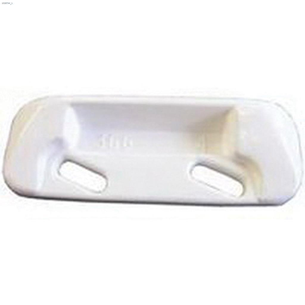 5-1/2" x 3-1/2" x 6-3/4" White Nylon Latch Strike