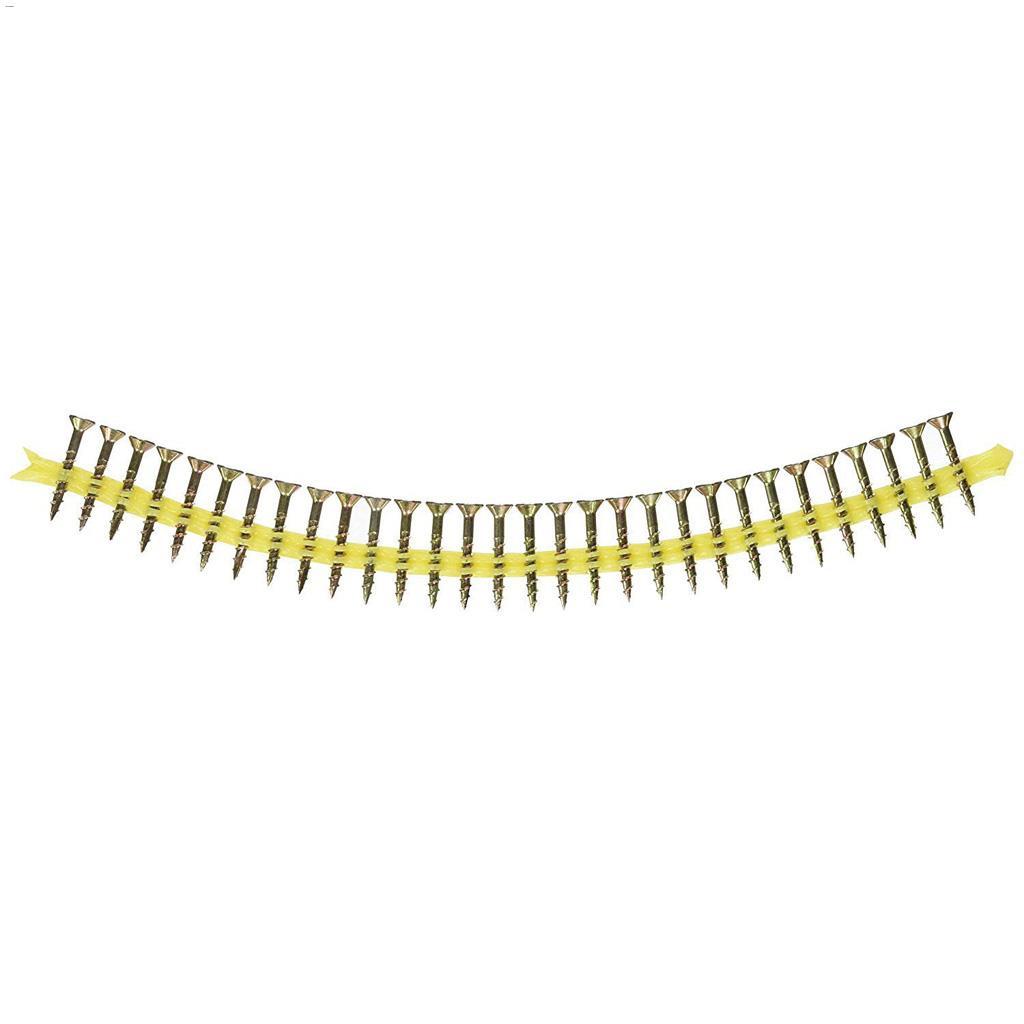 #8 x 1-1/4" Yellow Zinc Dichromate Flat Head Wood Screw