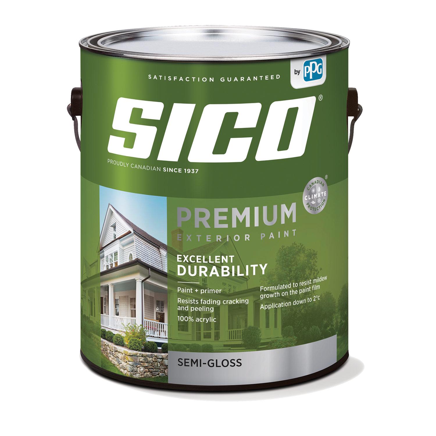 Premium Exterior Paint Semi-gloss White Base, 3.78L