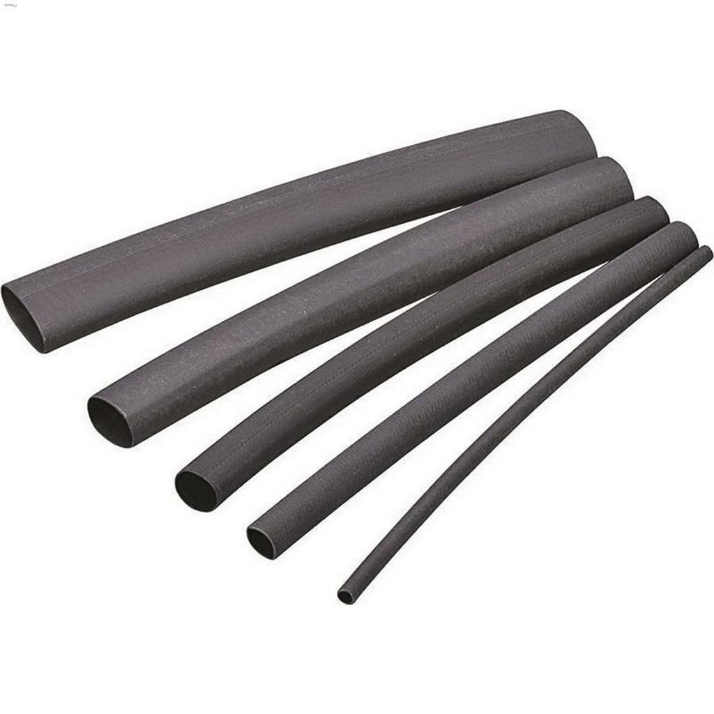 1/4-1/8" x 4" Black Polyolefin Heat Shrink Tubing