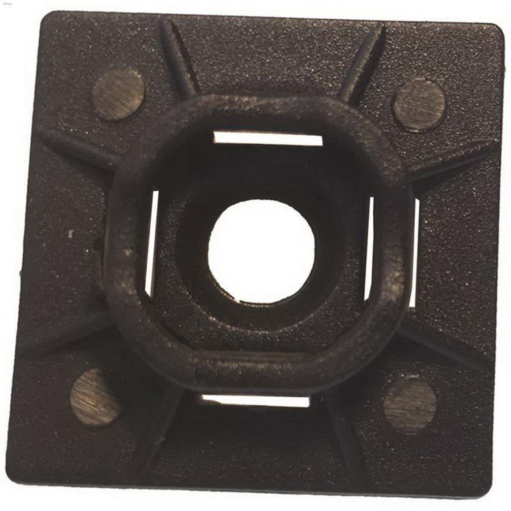 1"x1" Socle fixation serre-câble en nylon UV noir 6,6-5/pqt