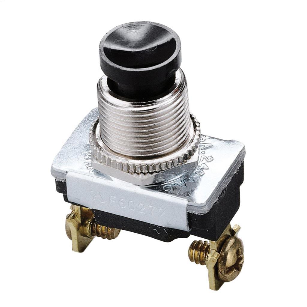 3A At 240VAC SP Black SPST Contact Push-Button Switch
