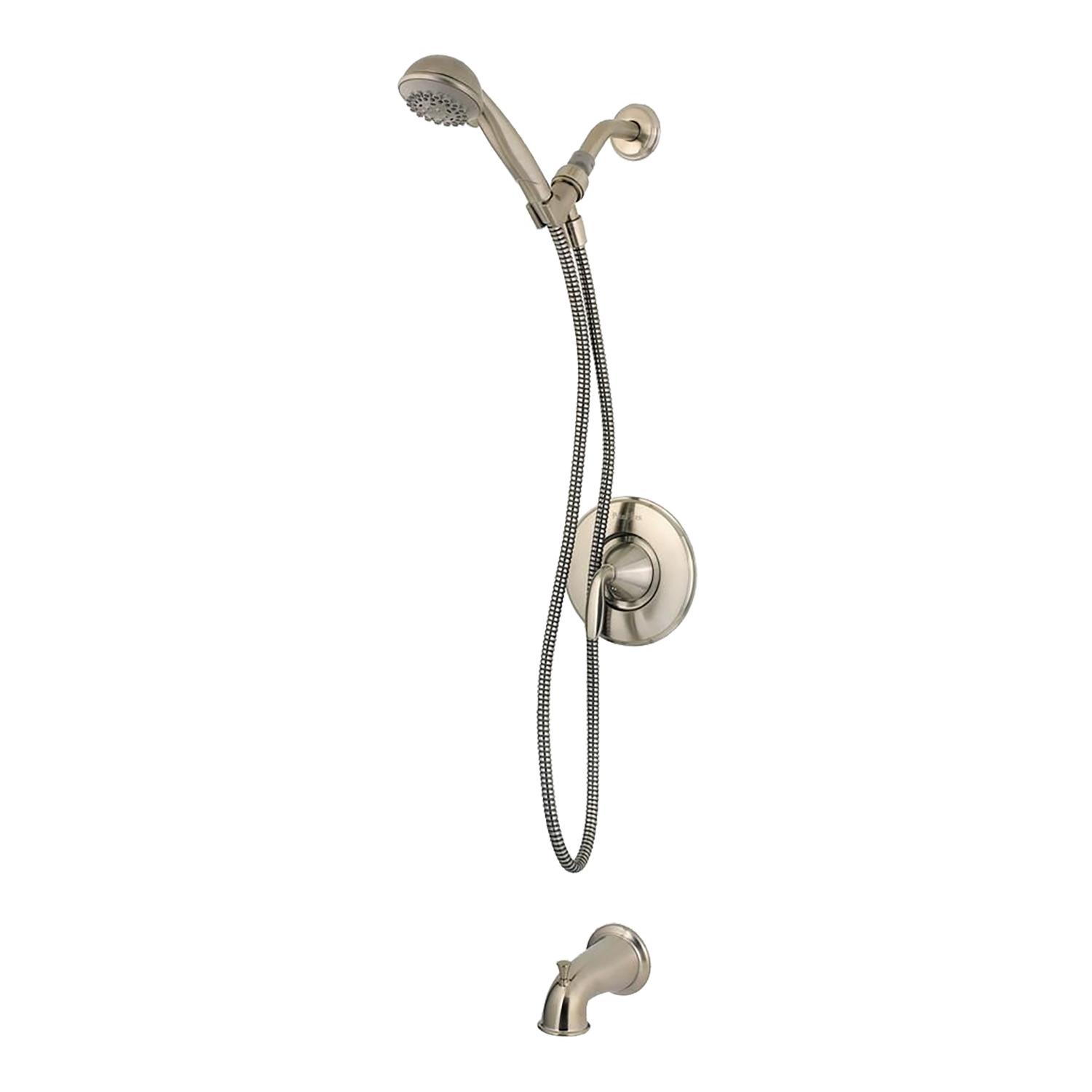 1-Handle Brushed Nickel Lever Pasadena Tub & Shower Faucet
