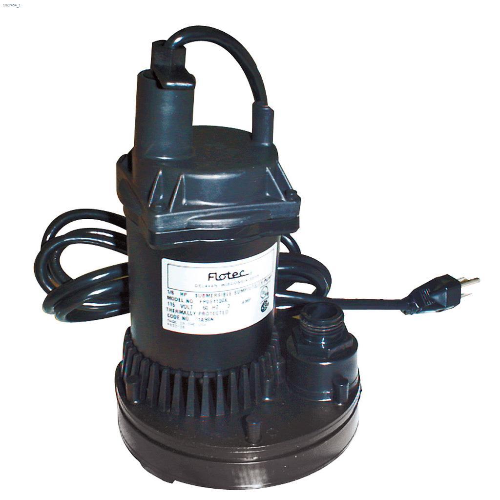 Pompe utilitaire submersible évacuation l'eau 1/6cv 115V CA