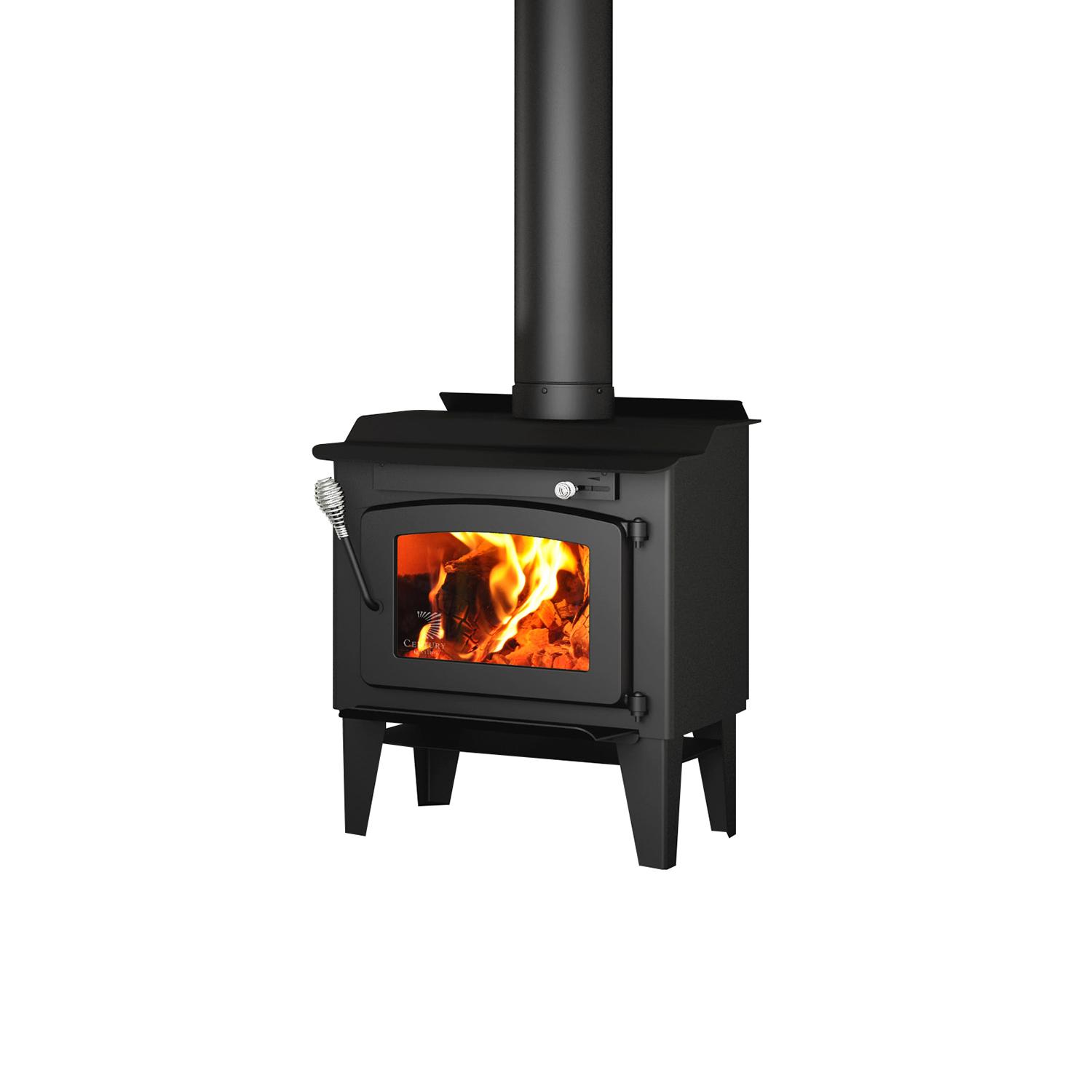 Poêle bois métallique en acier noir Century Heating 11,7kW