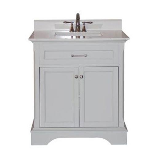Vanité gris pâle 30 po