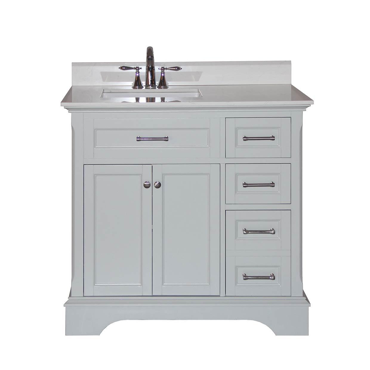 Vanité gris pâle 36 po
