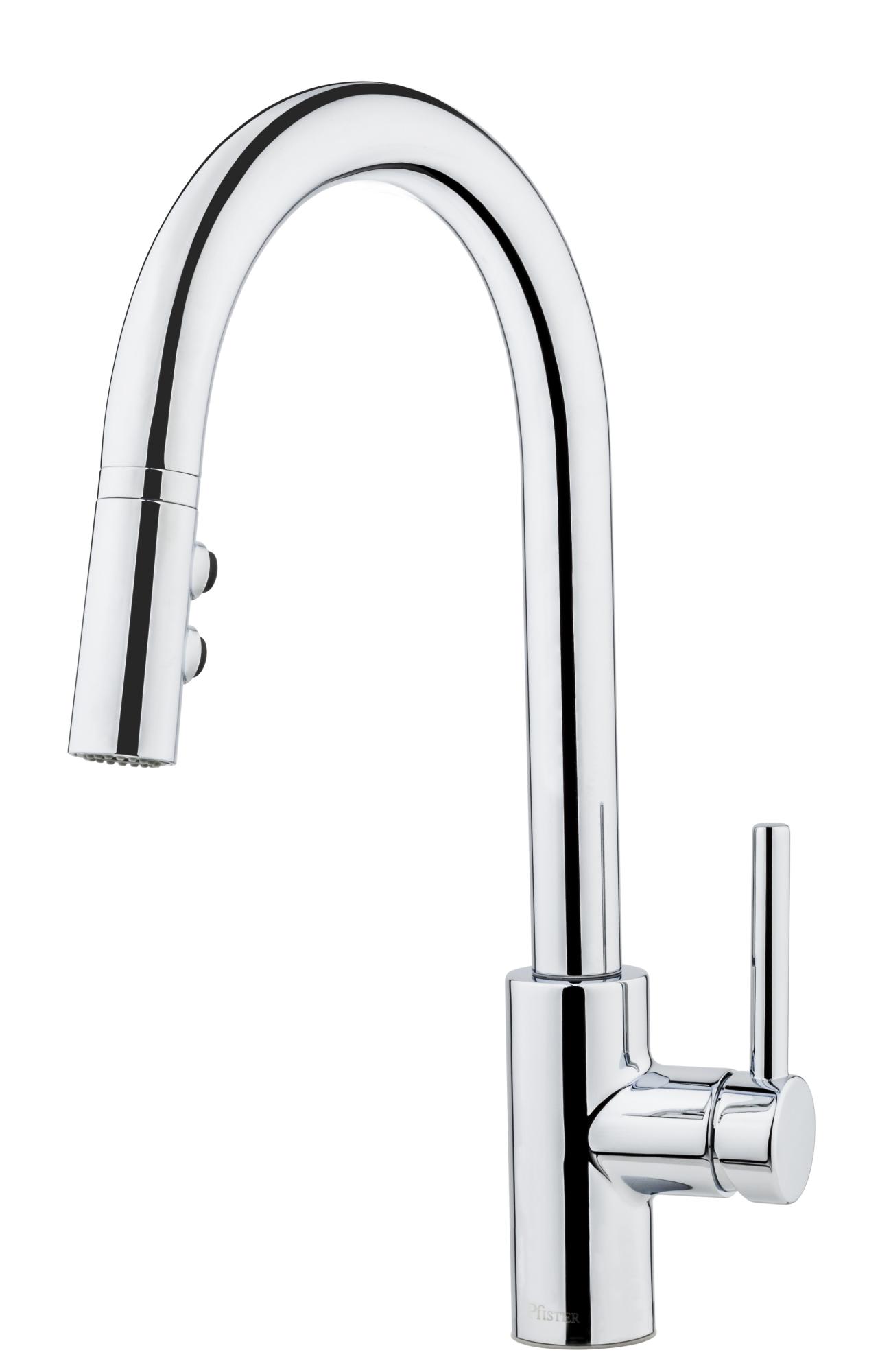 Robinet cuisine bec rétractable 1 manette Fullerton chromé