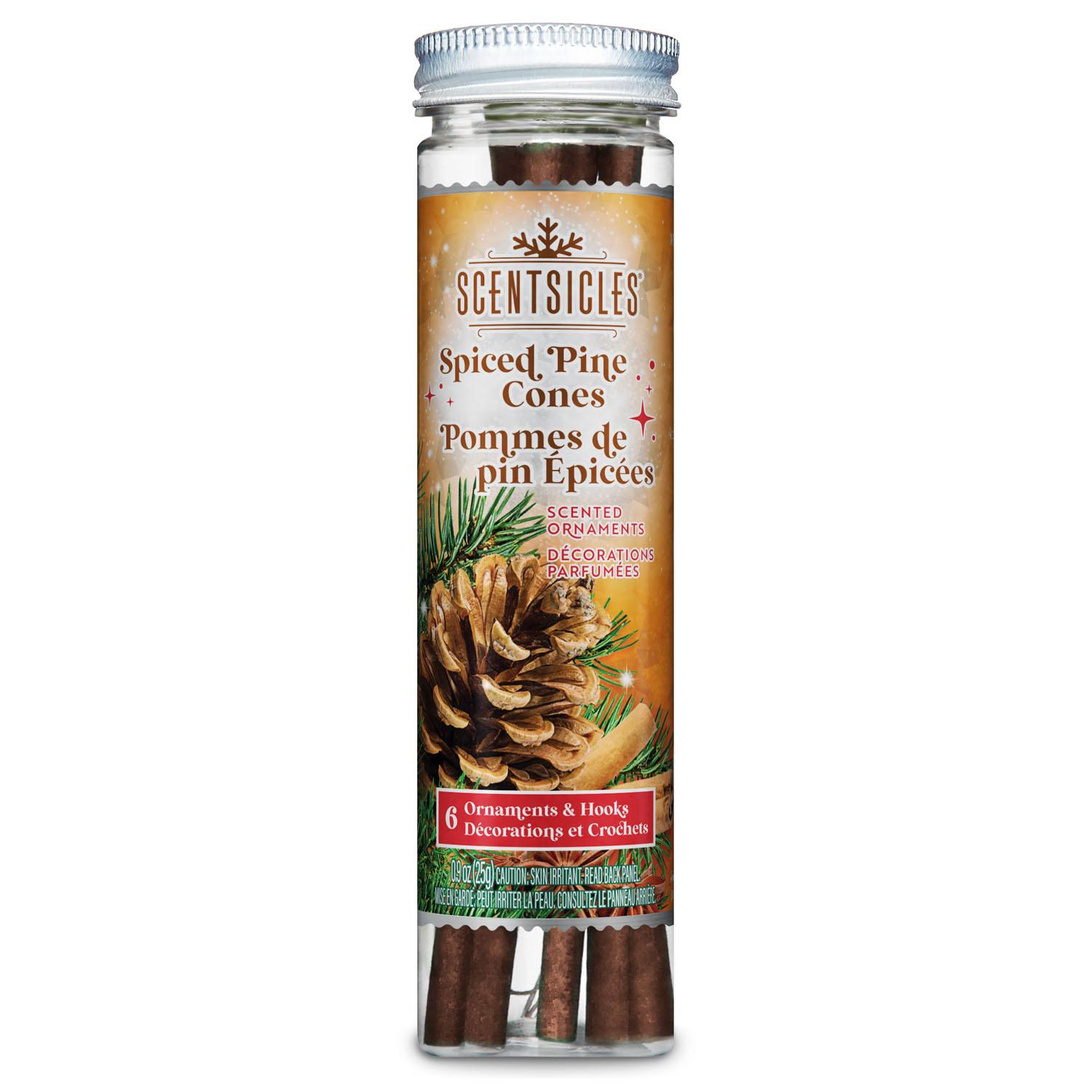 Scentsicles Scented Ornament Spiced Pine Cone - 6pk