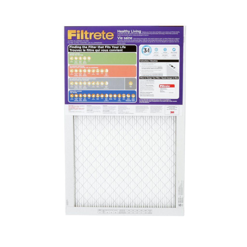 Filtre à air 3M ultra allergènes Filtrete 16 x 25 x 1, 2/pqt