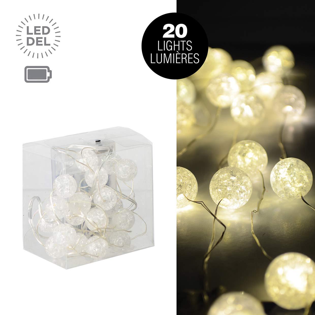 Battery Operated LED Deco Frosted Ball Light set
