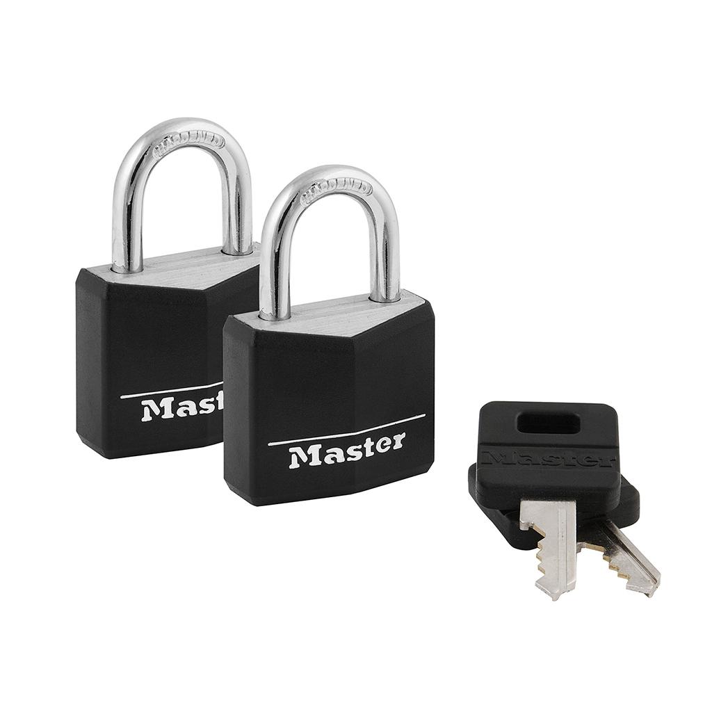 1-3/16" Covered Solid Body Padlock-2/Pack
