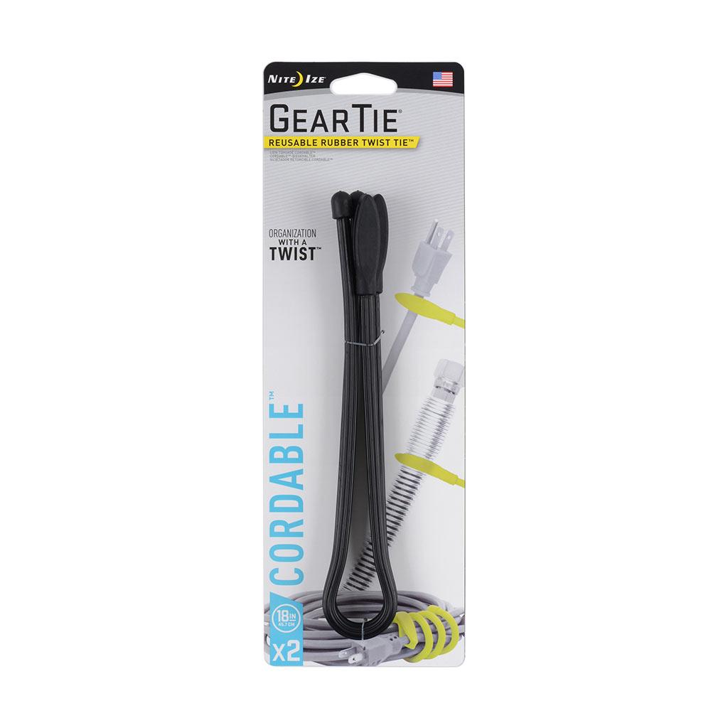 Lien torsadé Gear Tie 18 po - noir