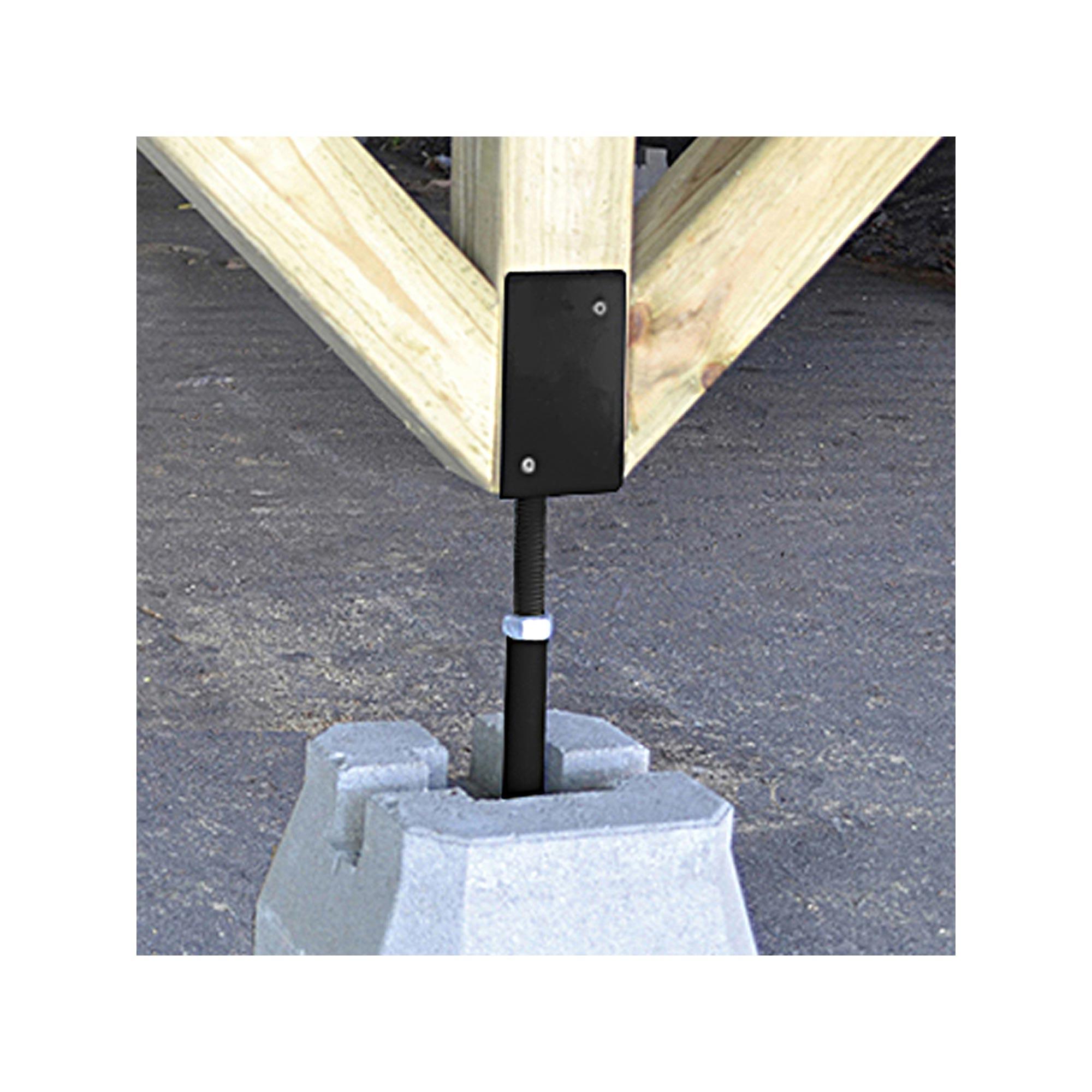 Support de terrasse réglable 44, noir