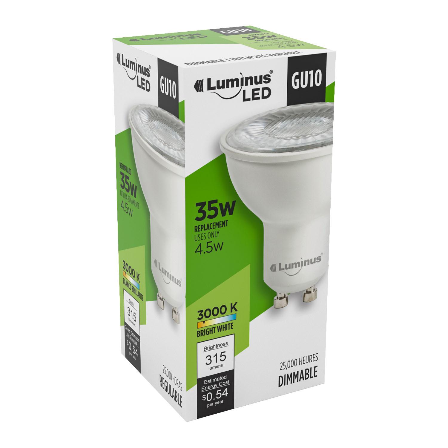 Ampoule DEL GU10 4,5 W 3 000 K