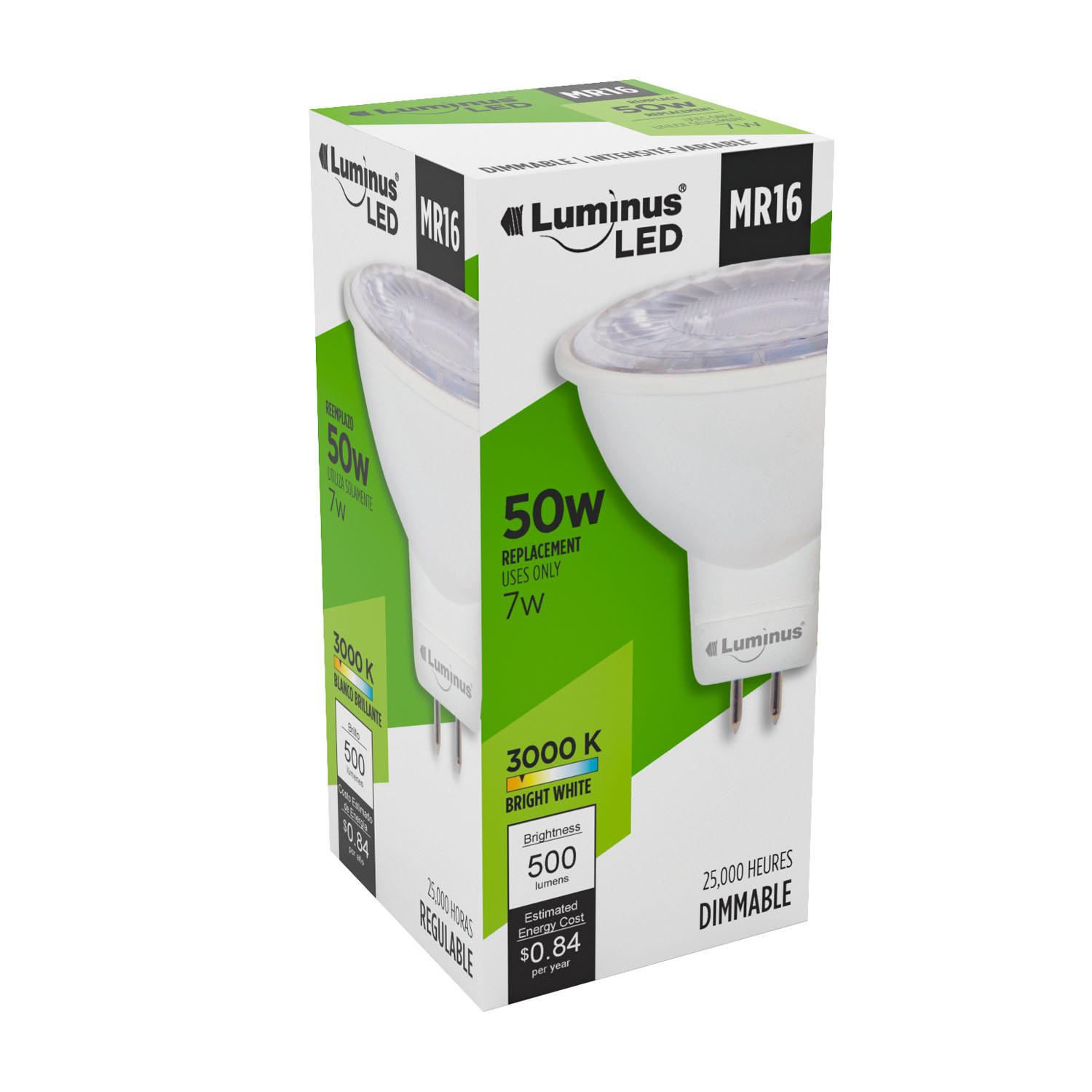 MR16 Bi-Pin 7W 3000K Dimmable LED Bulb