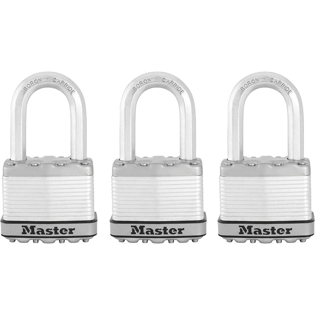 2" Laminated Padlock With 1-1/2" Shackle-3/Pack