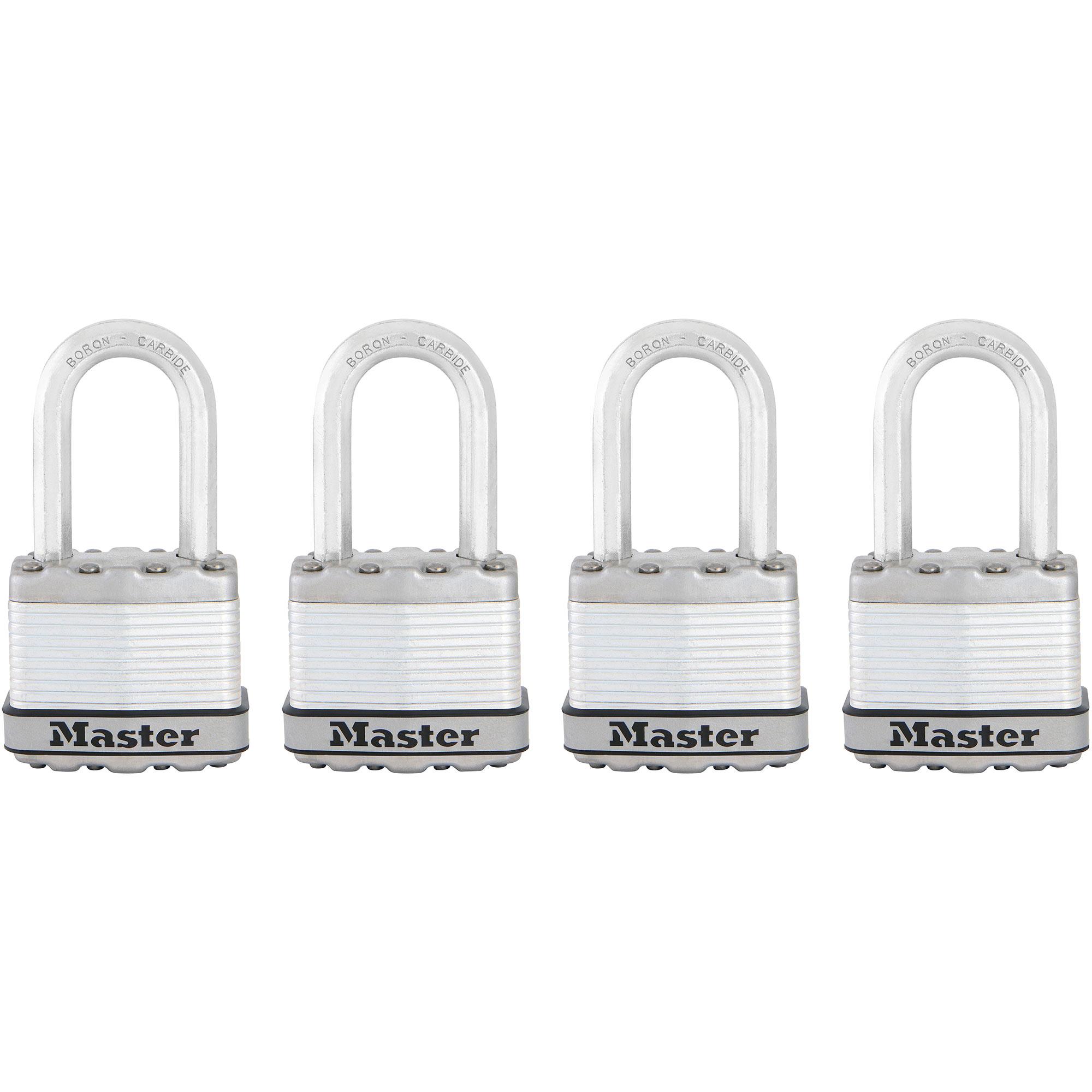 1-3/4" Padlock With 1-1/2" Shackle-4/Pack