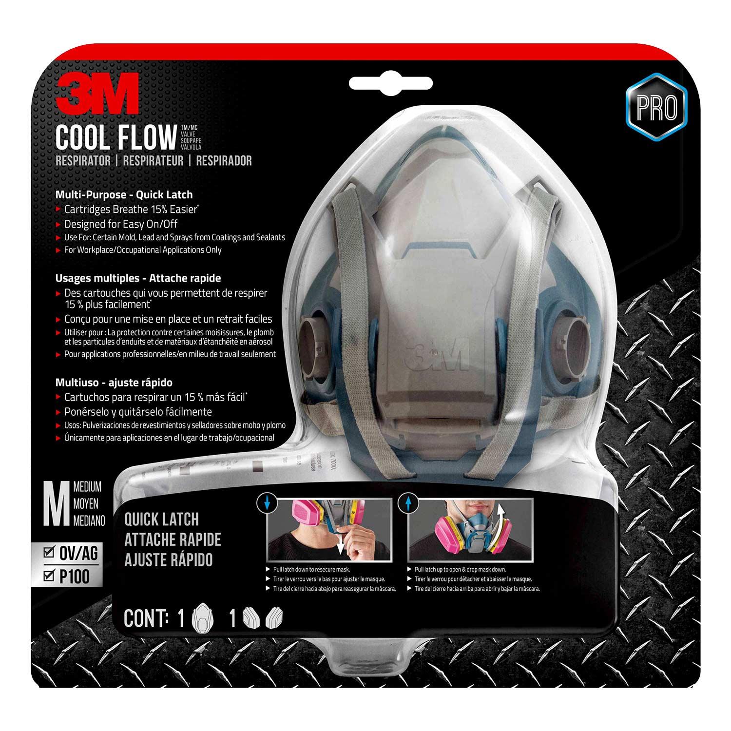 Masque de protection multi-usage 3M™ avec taquet rapide