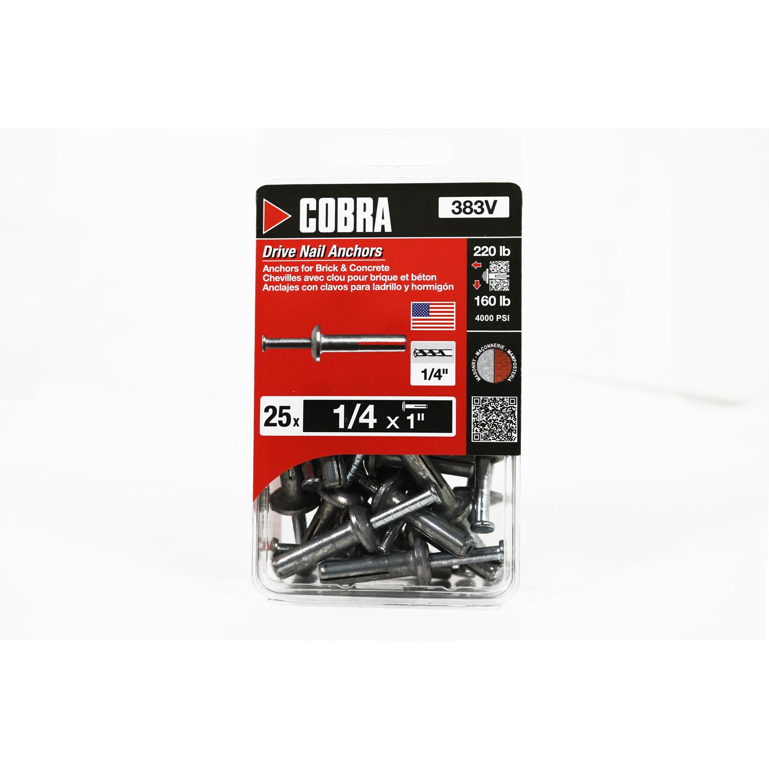 Drive Nail Anchors 1/4" x 1"