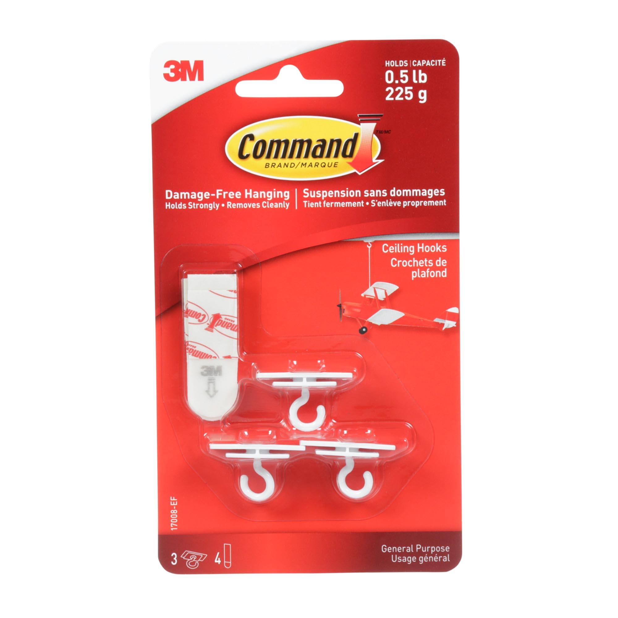 Crochet de plafond de fête, Command™, blanc