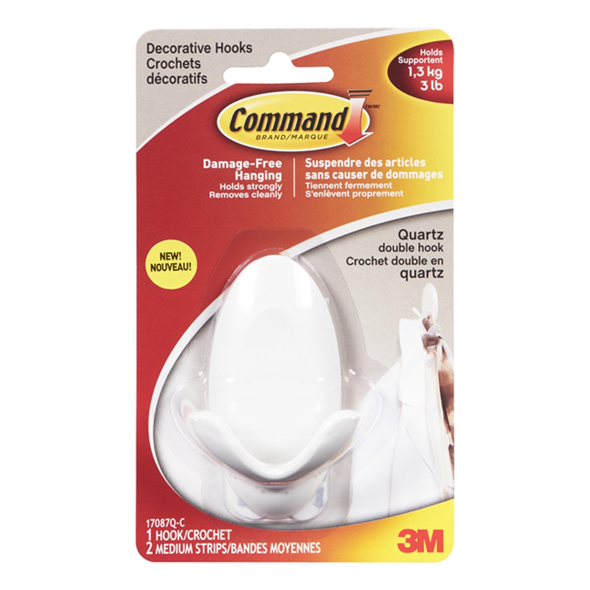 Command Medium Double Hook, Quartz