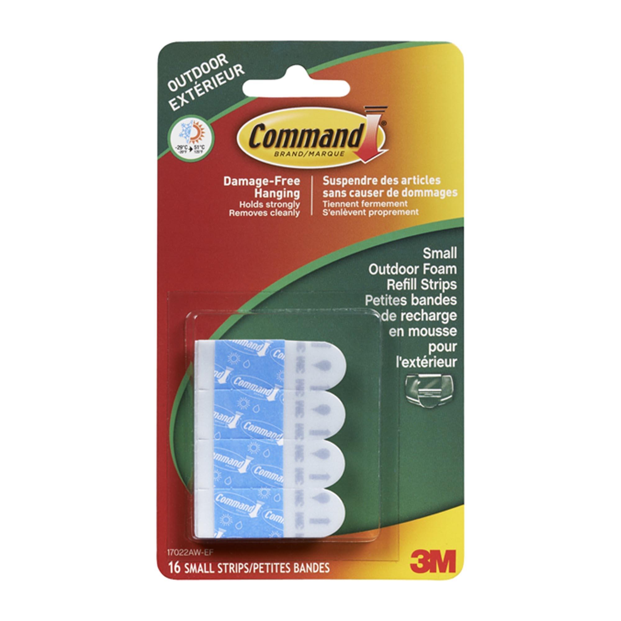 Command Small Outdoor Foam Refill Strips