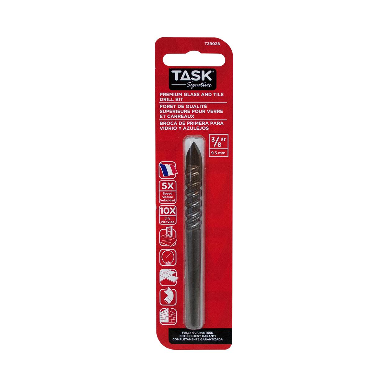 Foret de perceuse premium pour verre et tuile 3/8 po