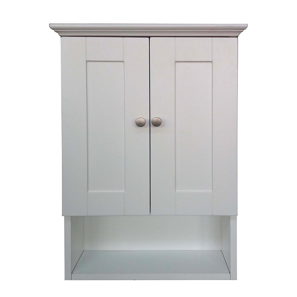 18" Classic White Wall Cabinet