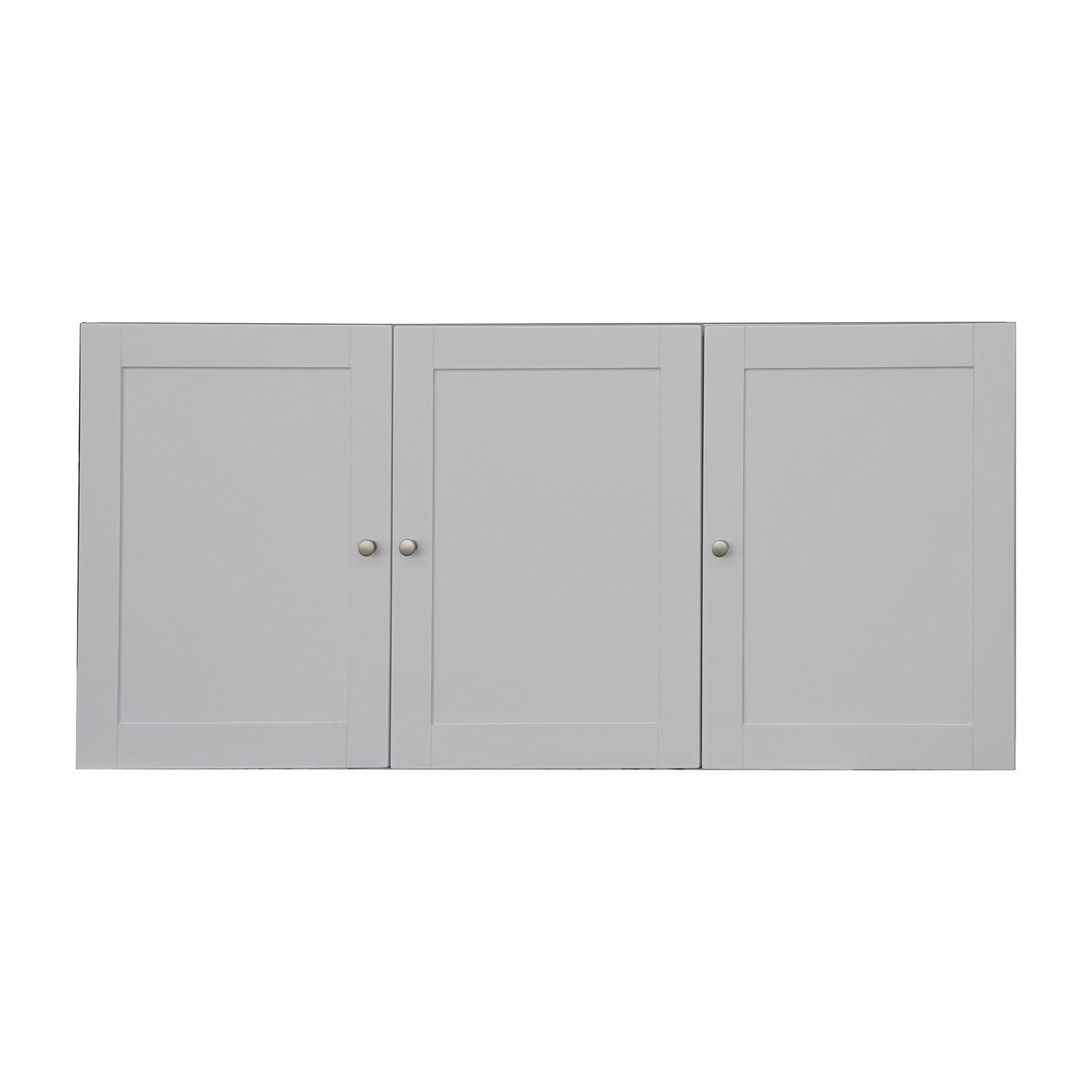 Classic White 3 Door Laundry Storage Cabinet