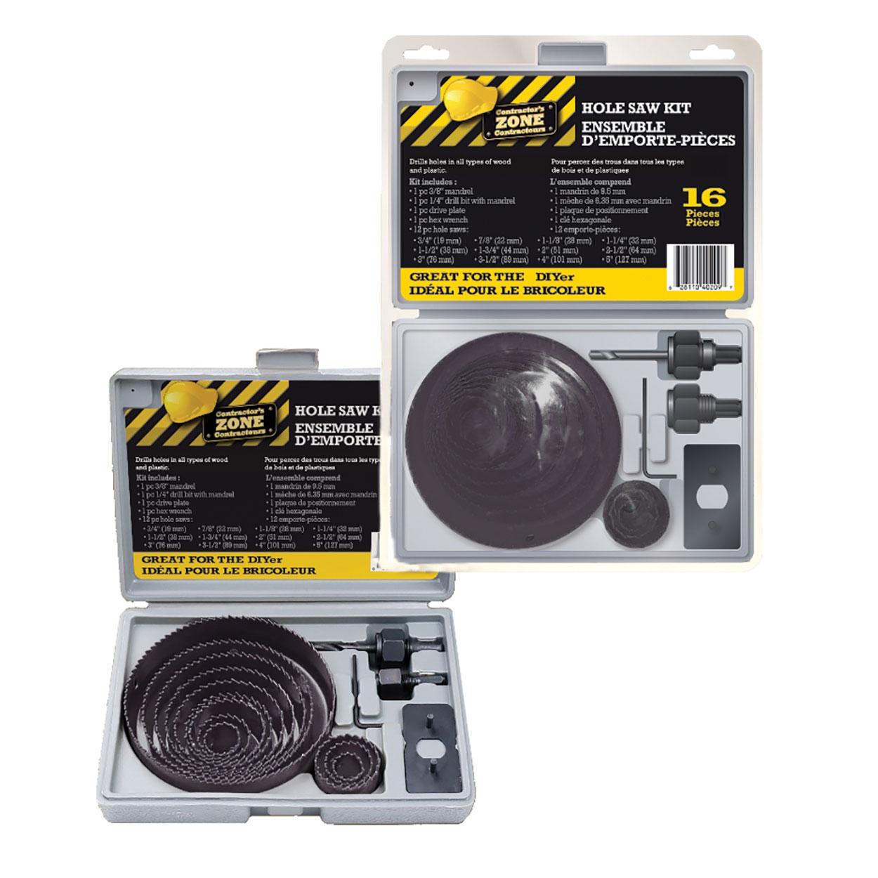 16 Piece Hole Saw Set