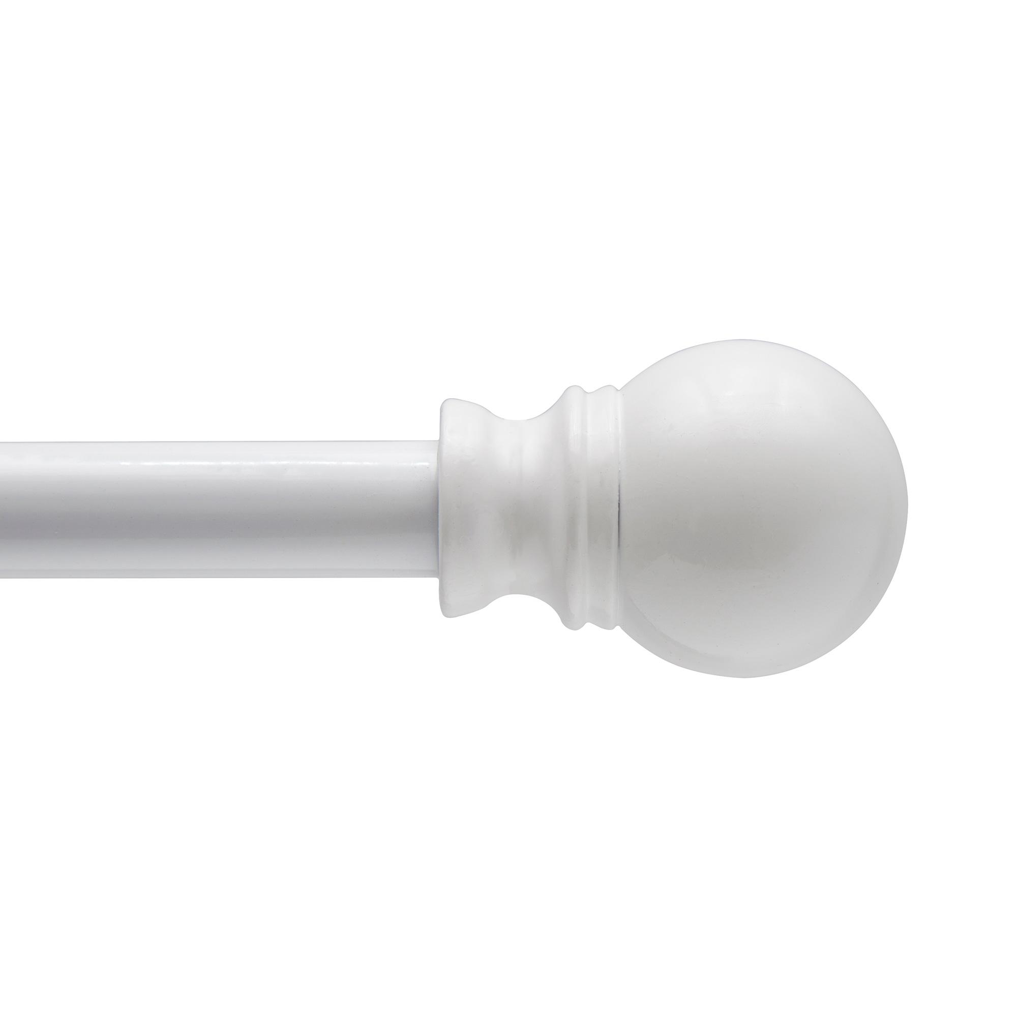 48-86" White Davenport Adjustable Rod