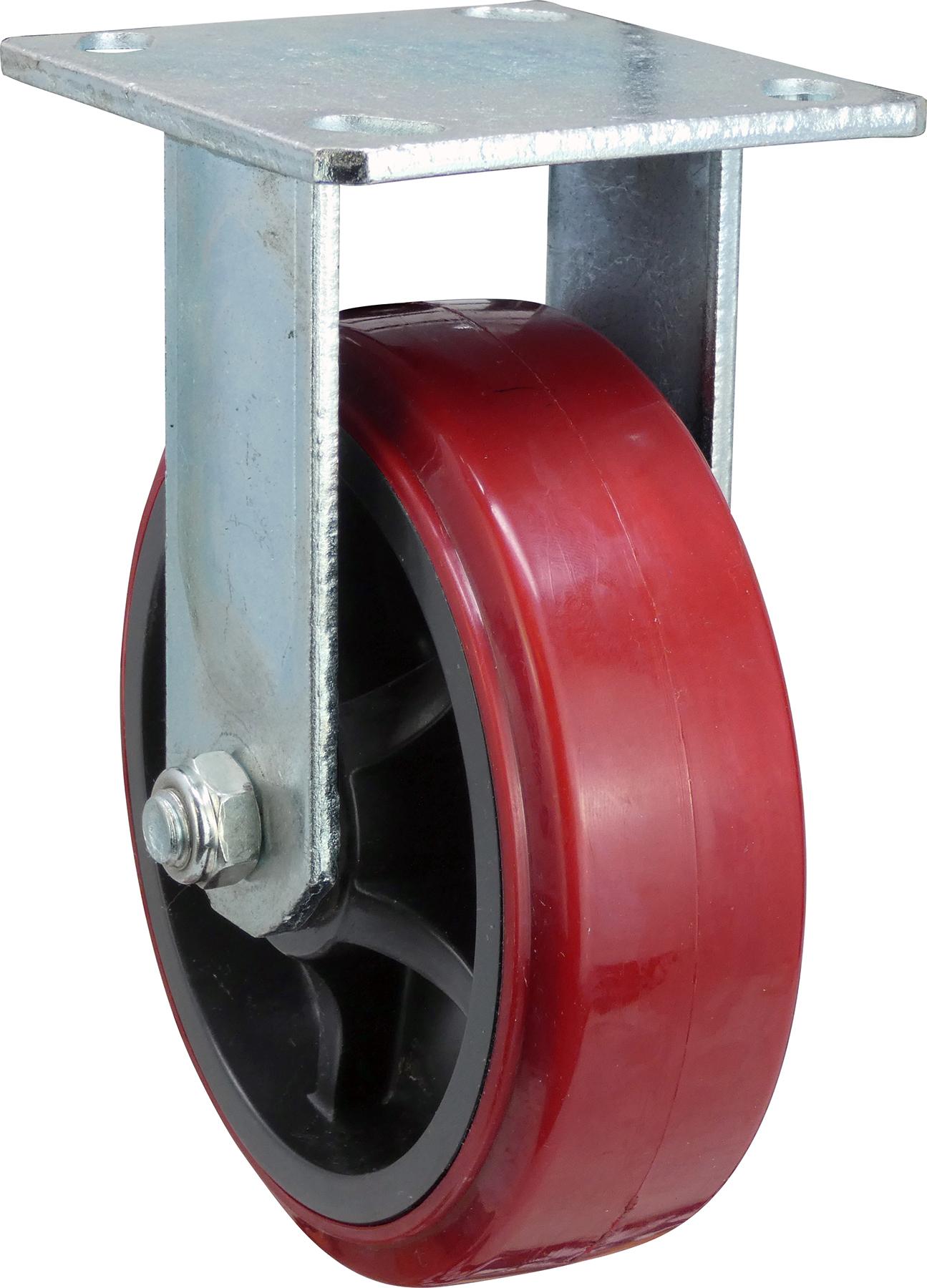 6" Mold On Polyurethane Rigid Caster