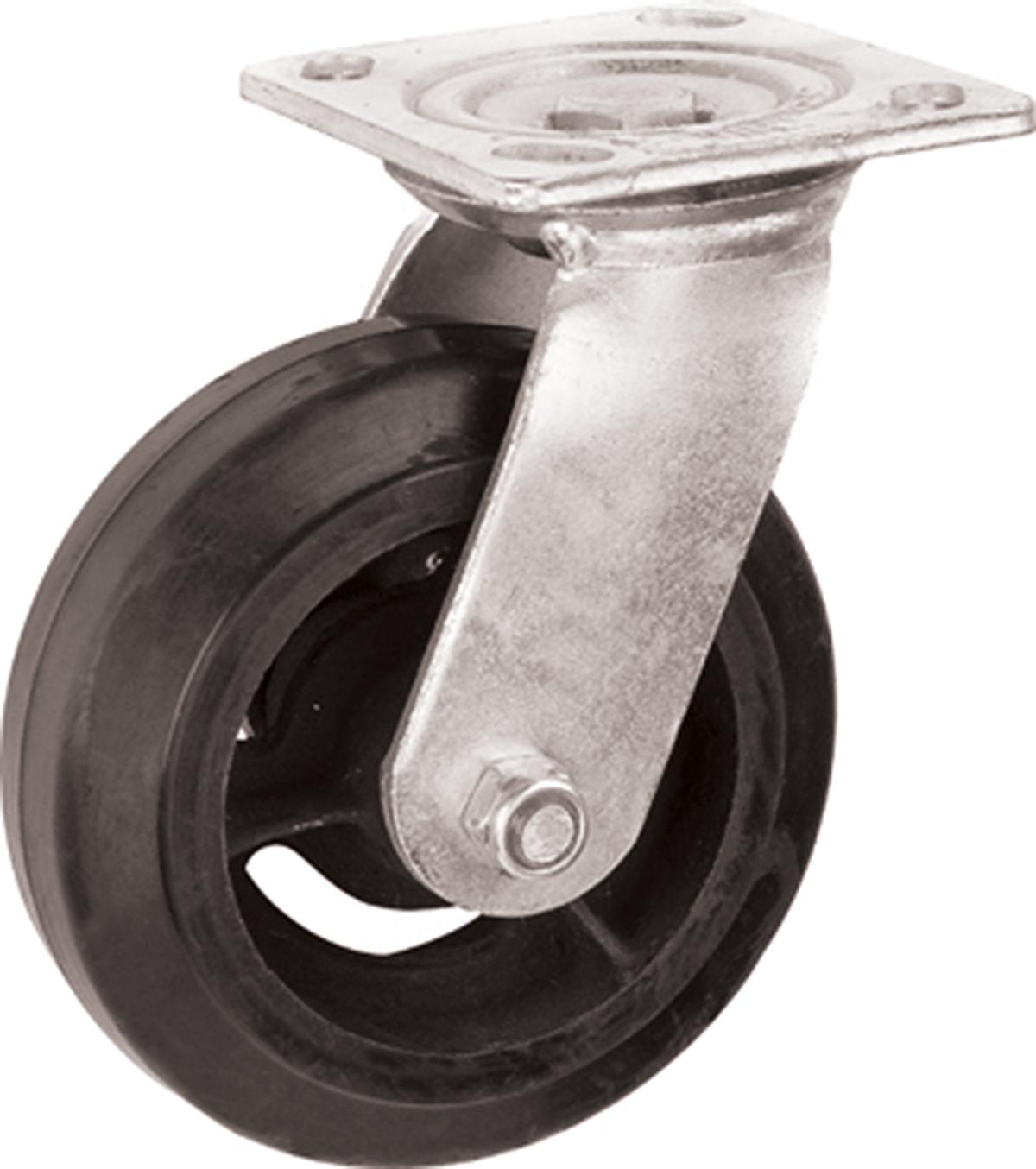 8" Mold on Rubber Swivel Caster