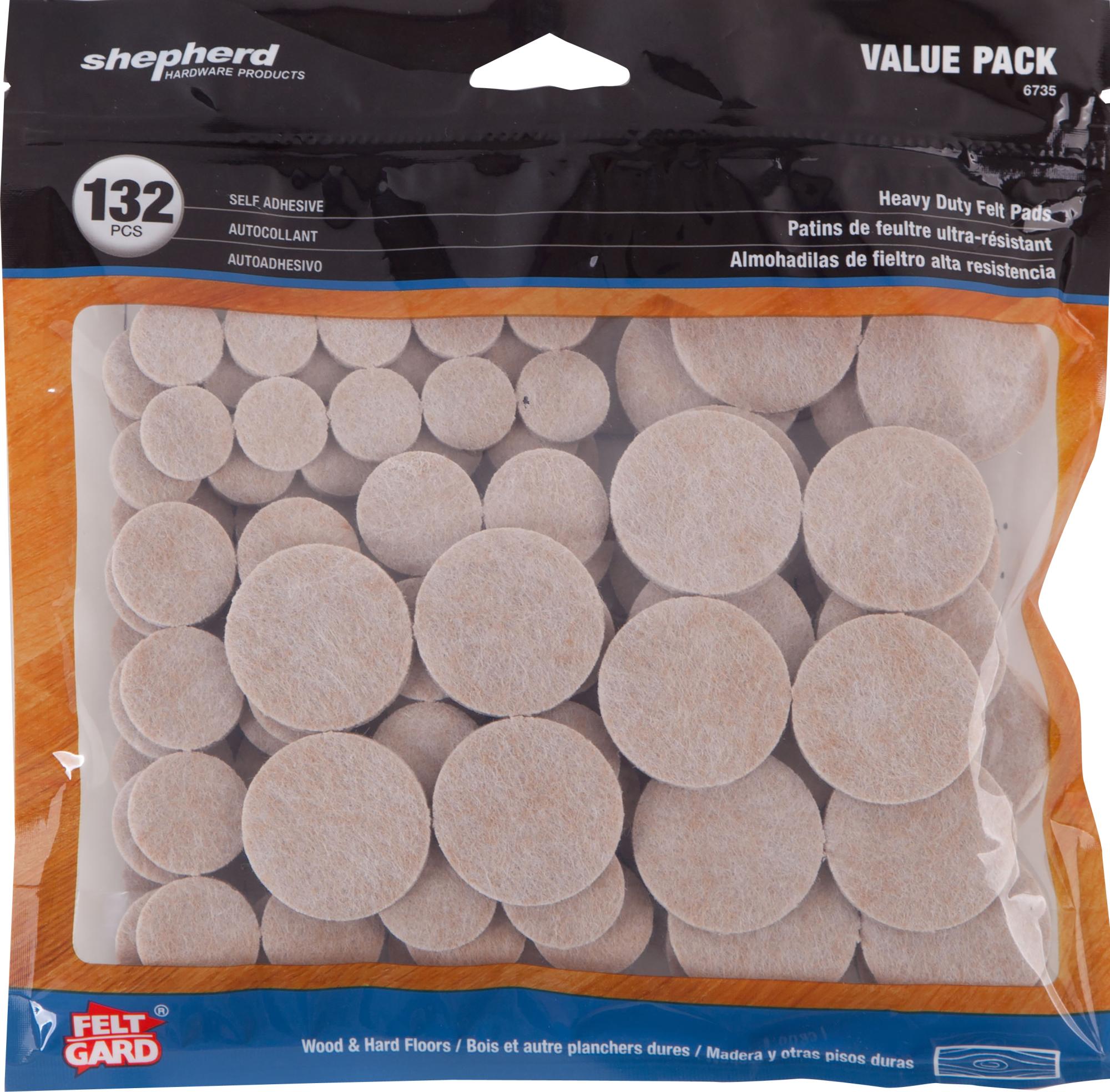 132 Piece Heavy Duty Beige Felt Value Pack