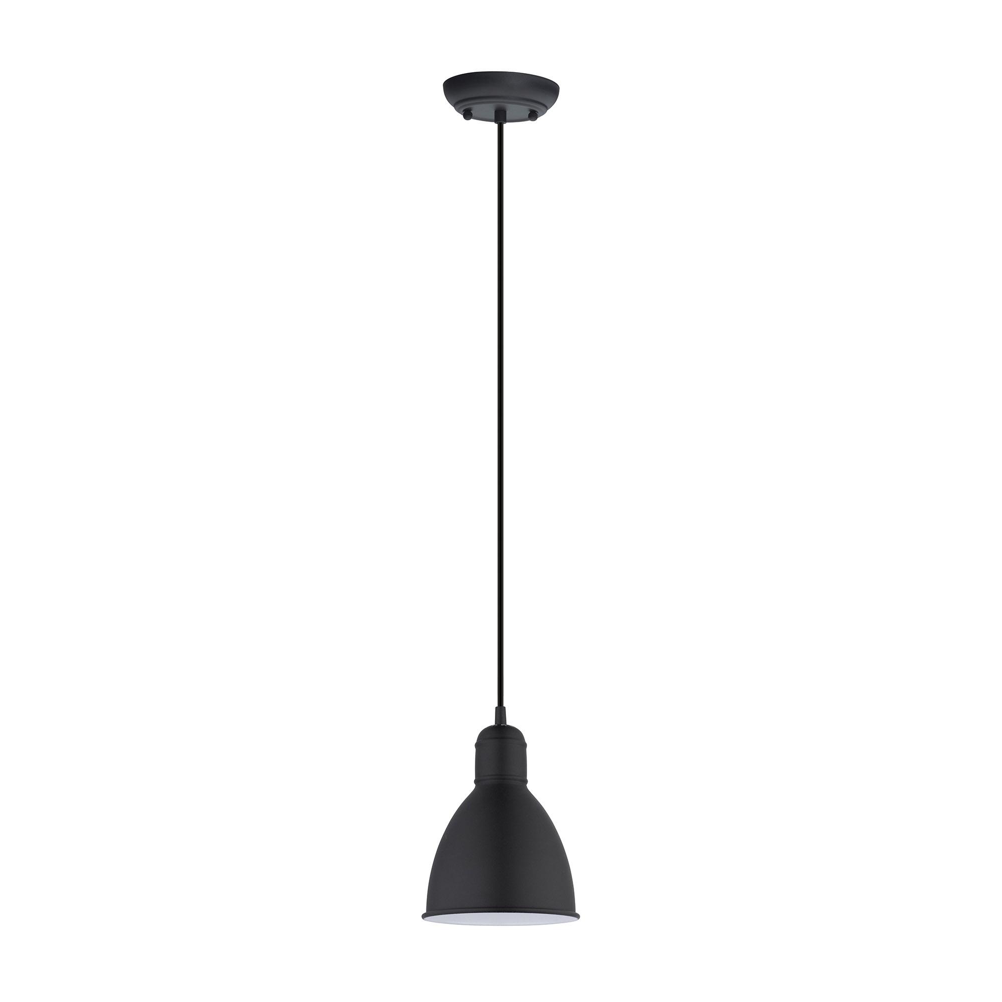 Priddy 6" Black and White Pendant Light