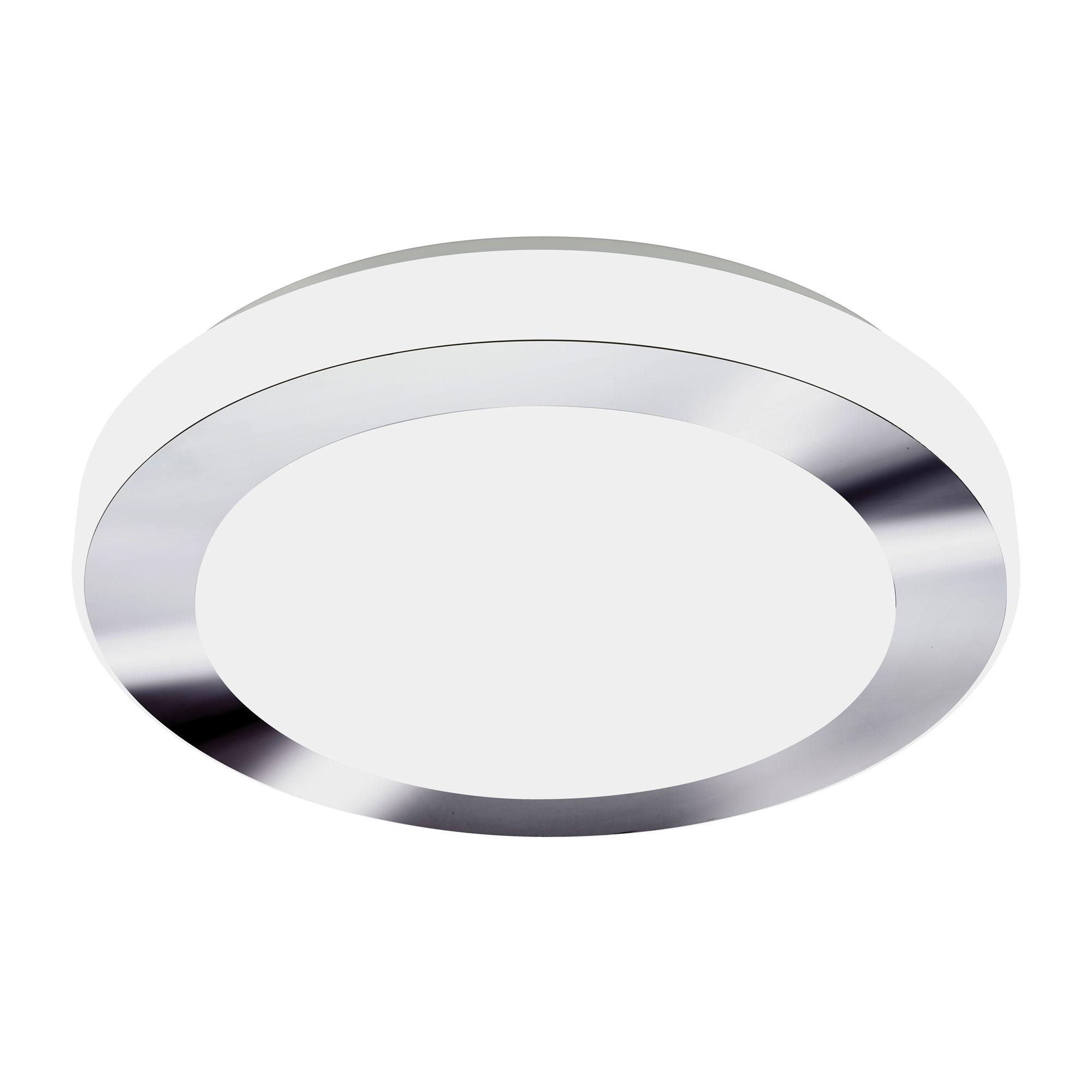 Carpi Led 15" Chrome And White Flush Mount
