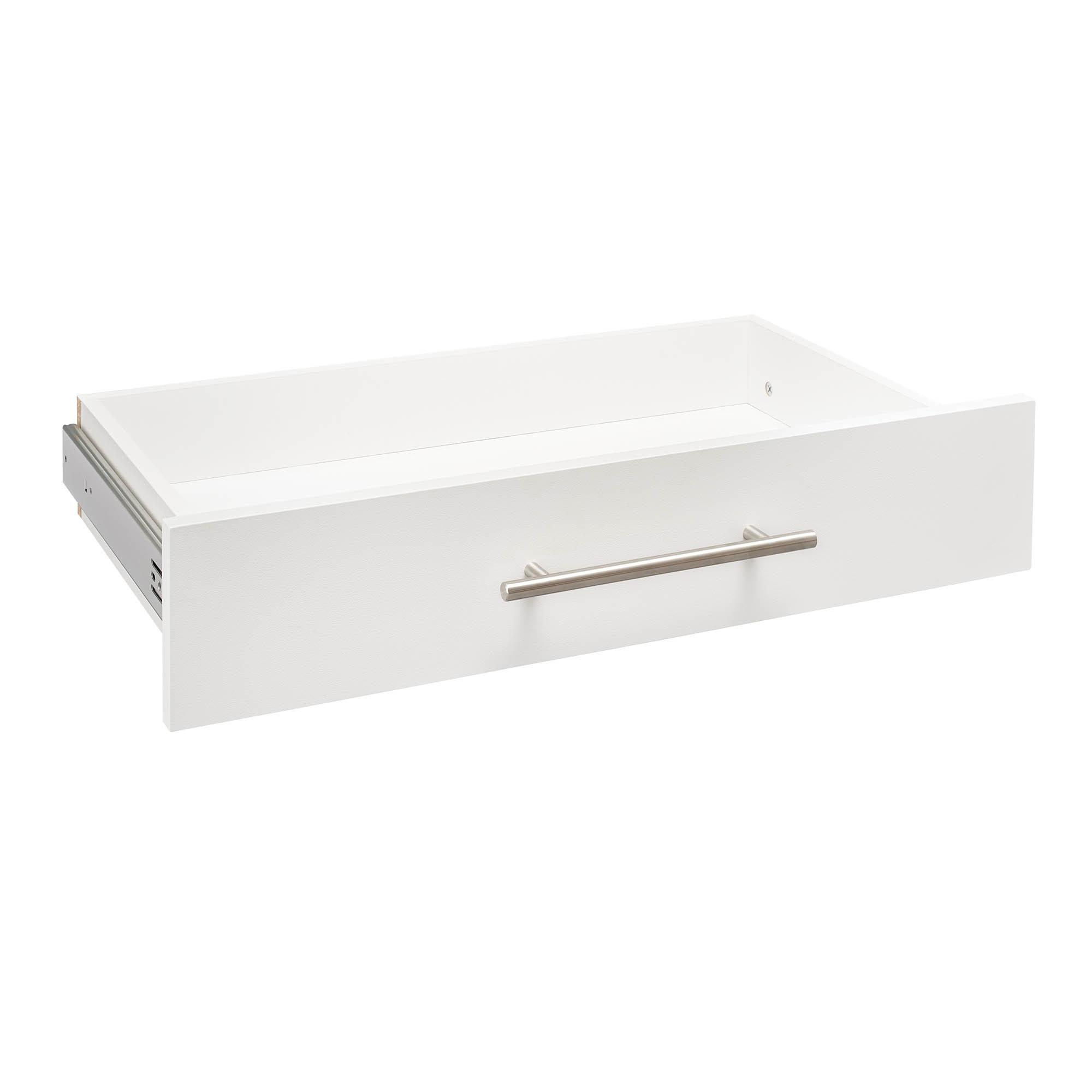 Tiroir moderne peu profond 25 po, blanc pur