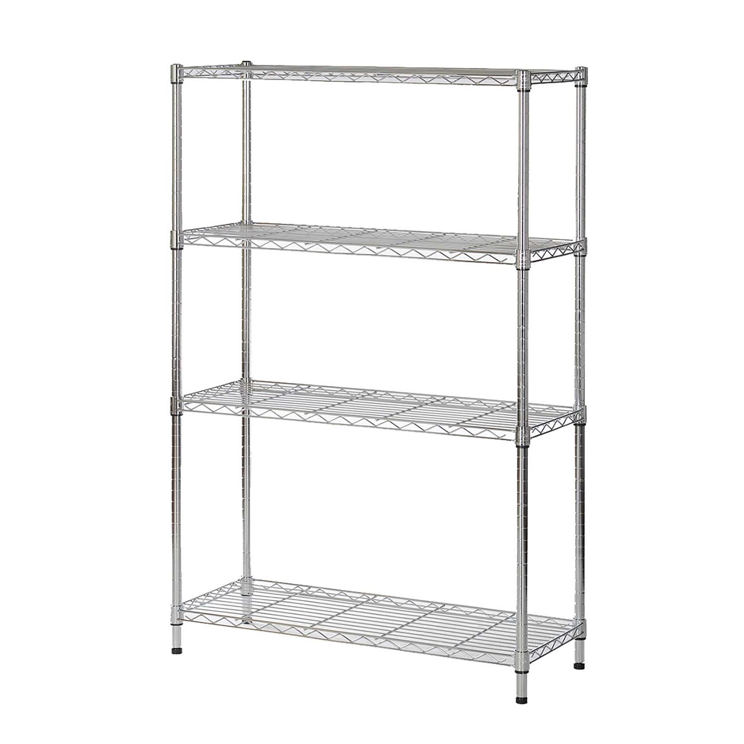 Étagère à fil métallique chromé 4 niveaux