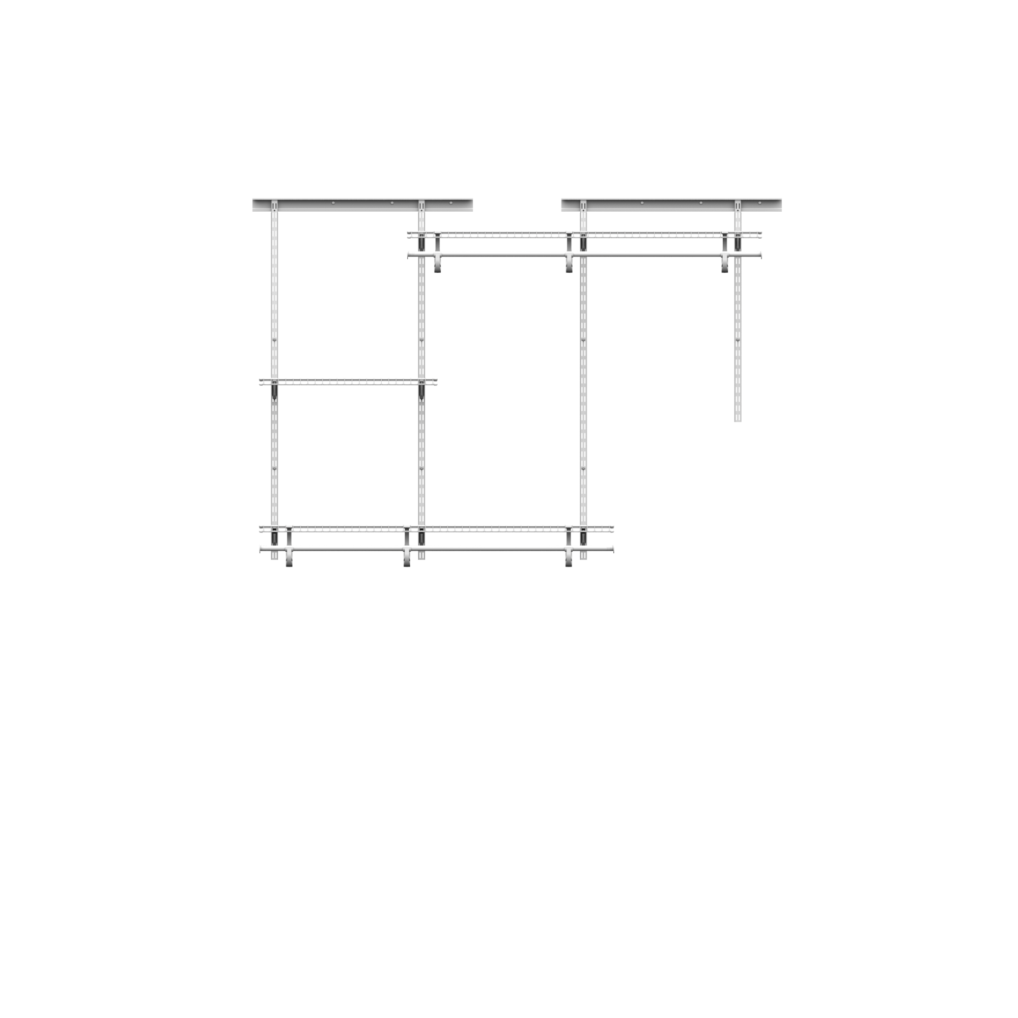 Organisateur de garde-robe ShelfTrack 4 à 6 pi, trousse